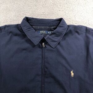 Polo Ralph Lauren Jacket Adult 3XB Blue Bi-Swing Lined Bomber Pony Windbreaker